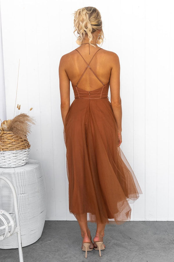 Maxi-jurk voor dames met bandjes