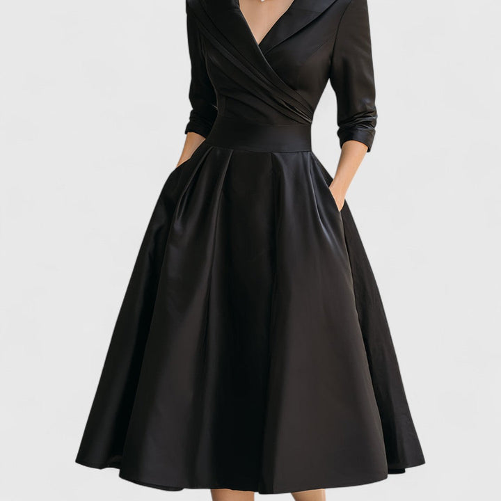 Feestelijke grace midi-jurk
