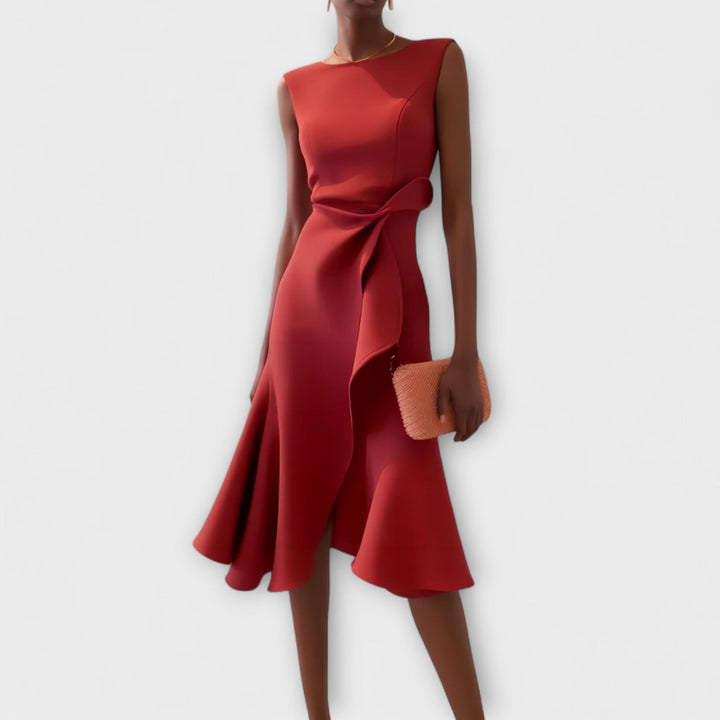 Asymmetrische midi-jurk voor dames
