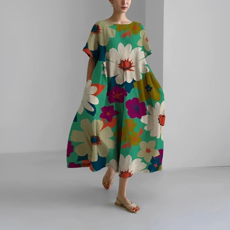 Maxi-jurk met bloemenprint voor dames in boho-stijl