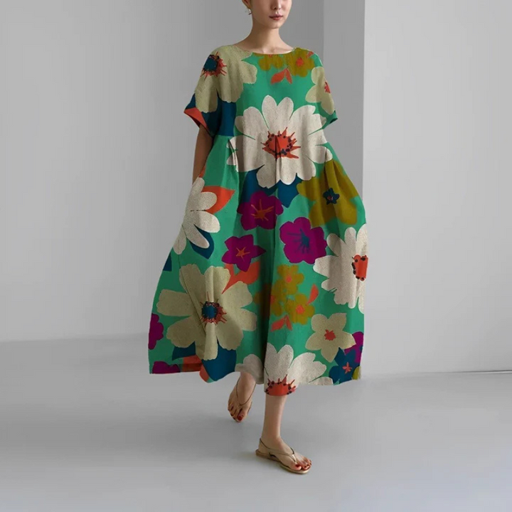 Maxi-jurk met bloemenprint voor dames in boho-stijl