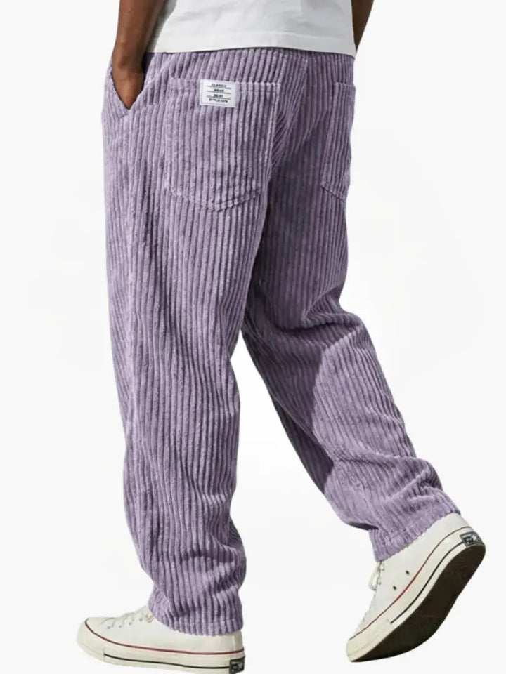 Herenbroek van corduroy met rechte pijpen