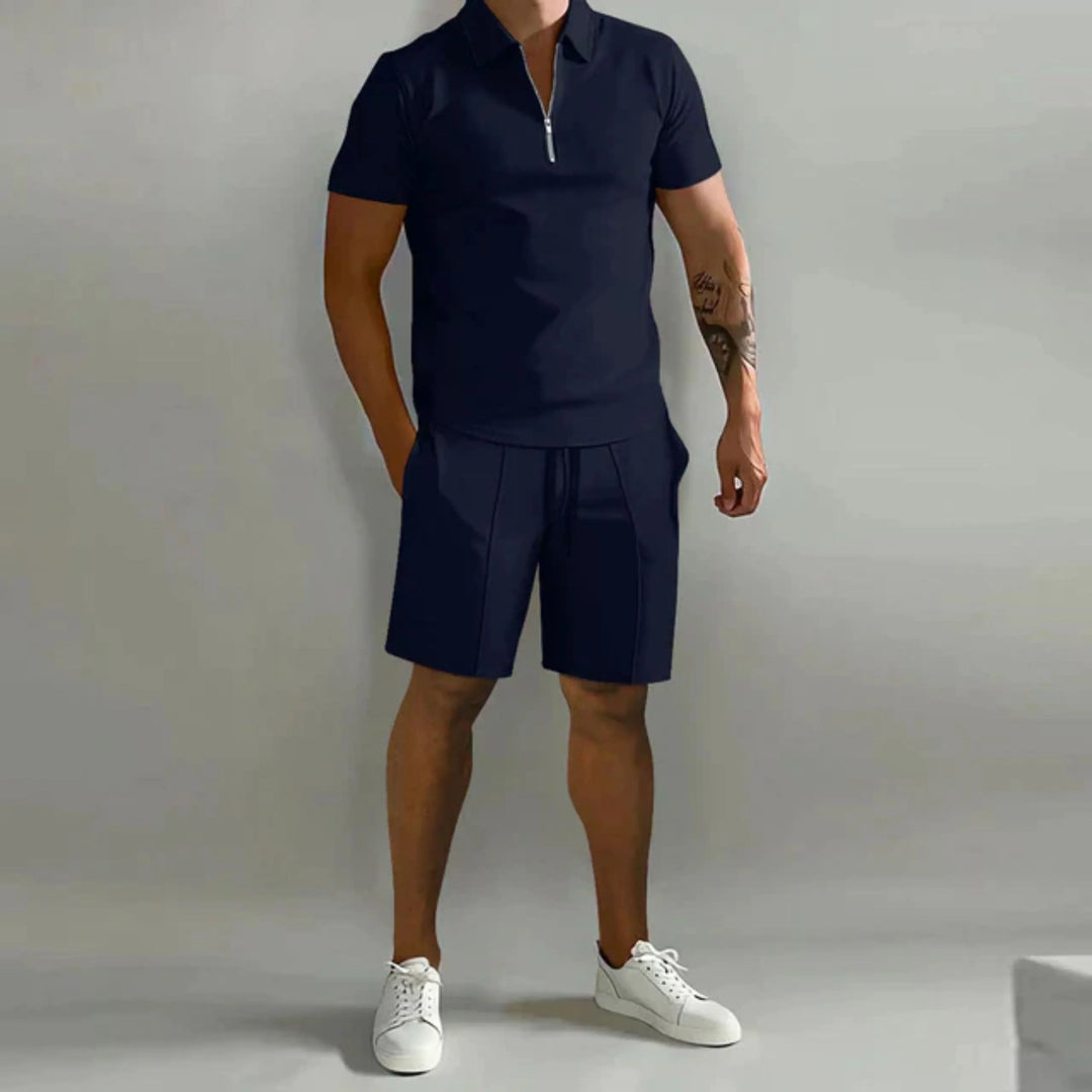 Heren zomerset: polo en korte broek