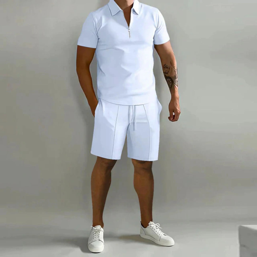 Heren zomerset: polo en korte broek