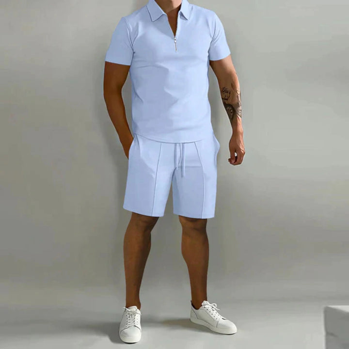 Heren zomerset: polo en korte broek