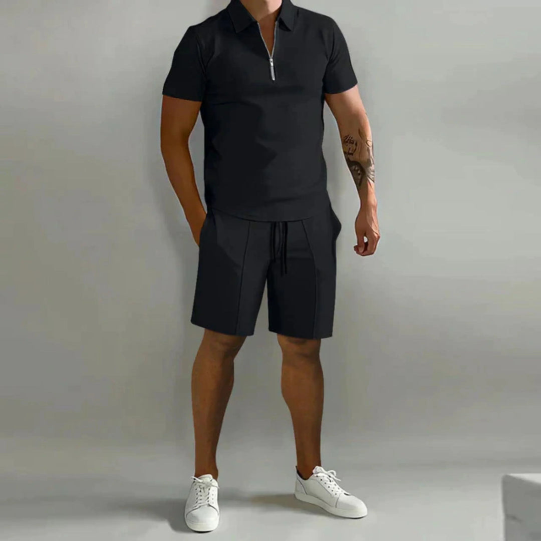 Heren zomerset: polo en korte broek