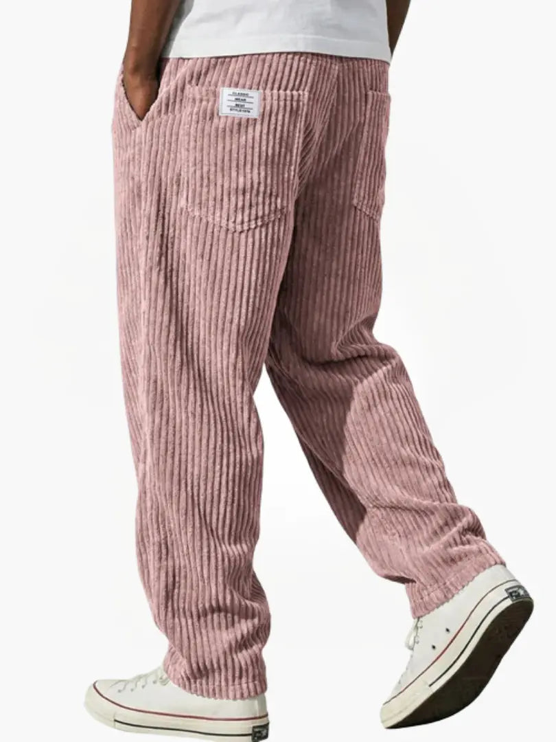 Herenbroek van corduroy met rechte pijpen