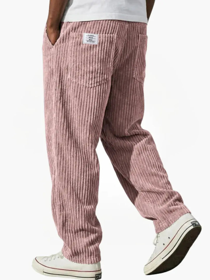 Herenbroek van corduroy met rechte pijpen