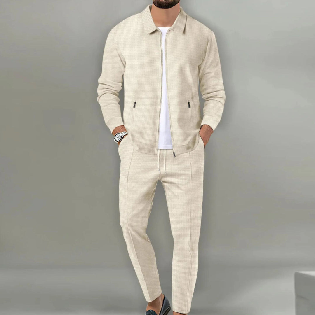 Herenset jas en broek casual veelzijdig