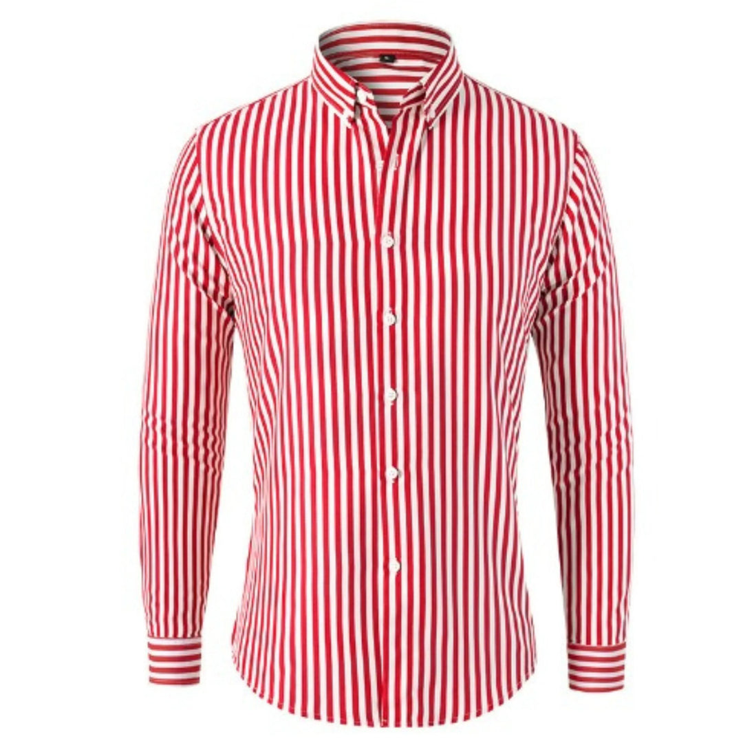 Gestreept herenoverhemd, modern, ademend, casual