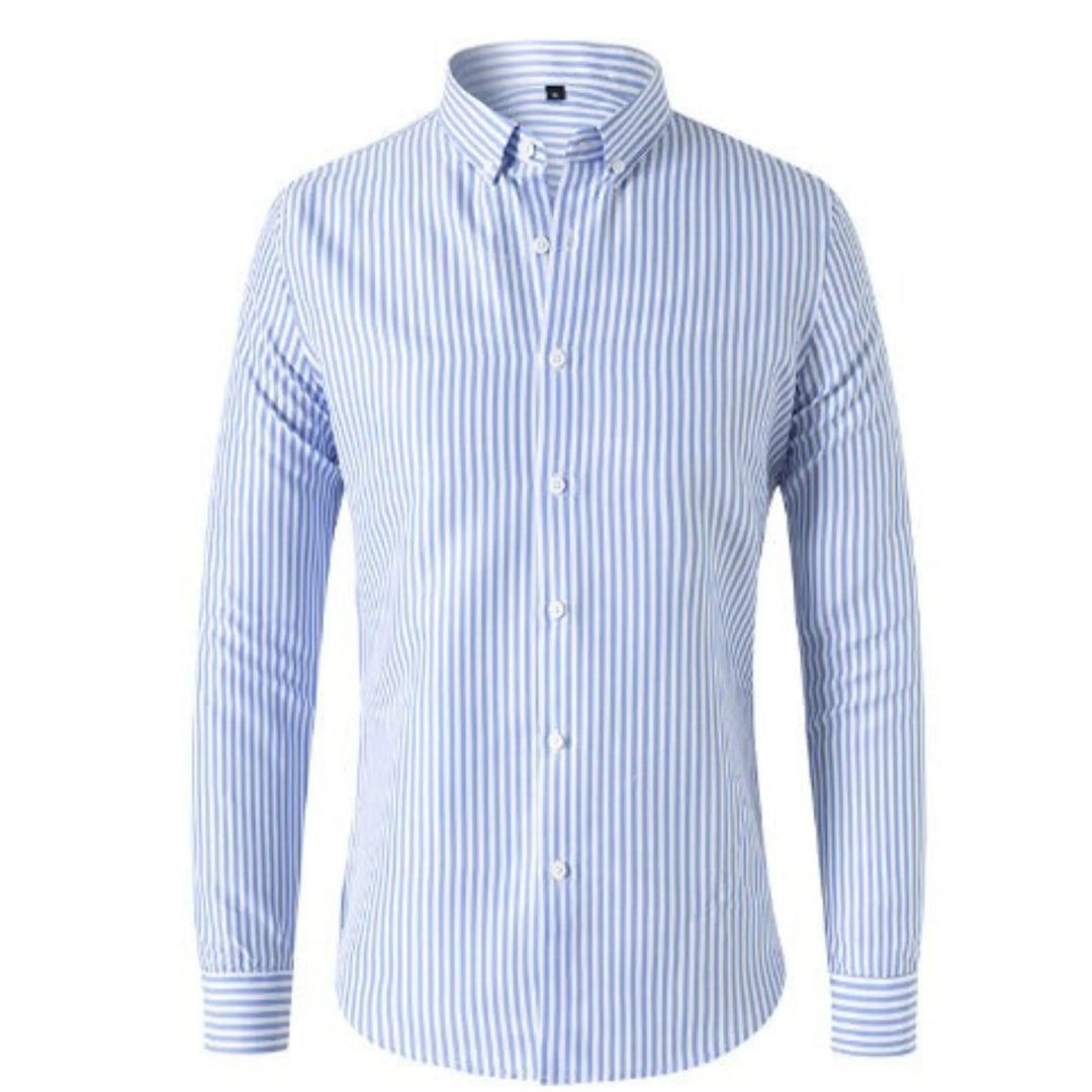Gestreept herenoverhemd, modern, ademend, casual