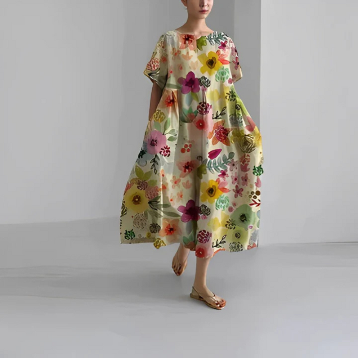 Maxi-jurk met bloemenprint voor dames in boho-stijl