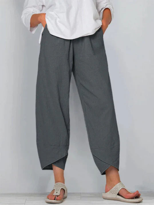Zomerse comfortabele cropped broek