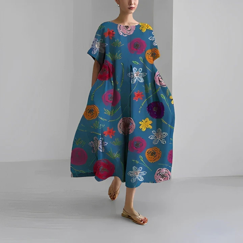 Maxi-jurk met bloemenprint voor dames in boho-stijl