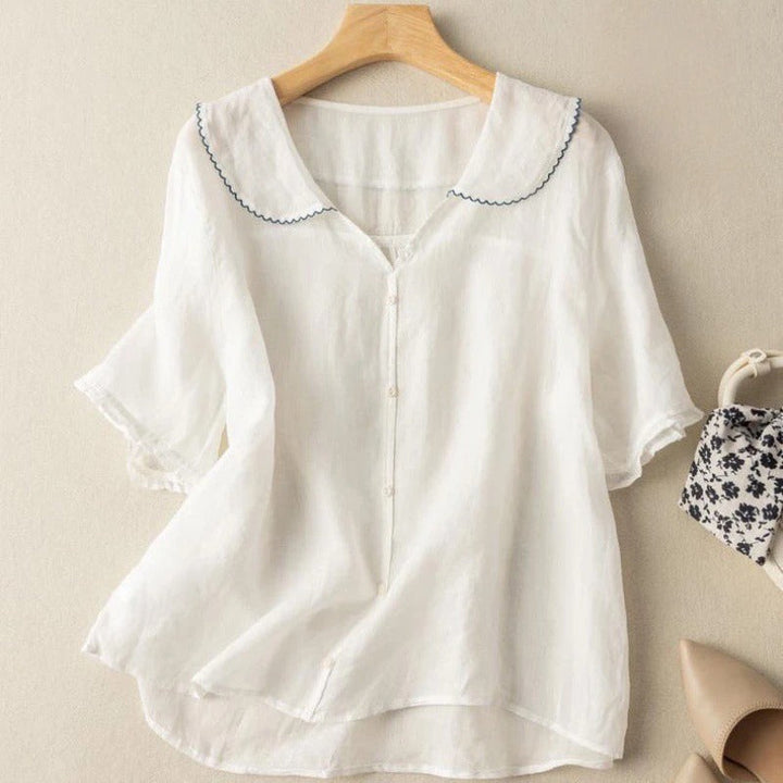 Vintage blouse met knoopsluiting voor dames