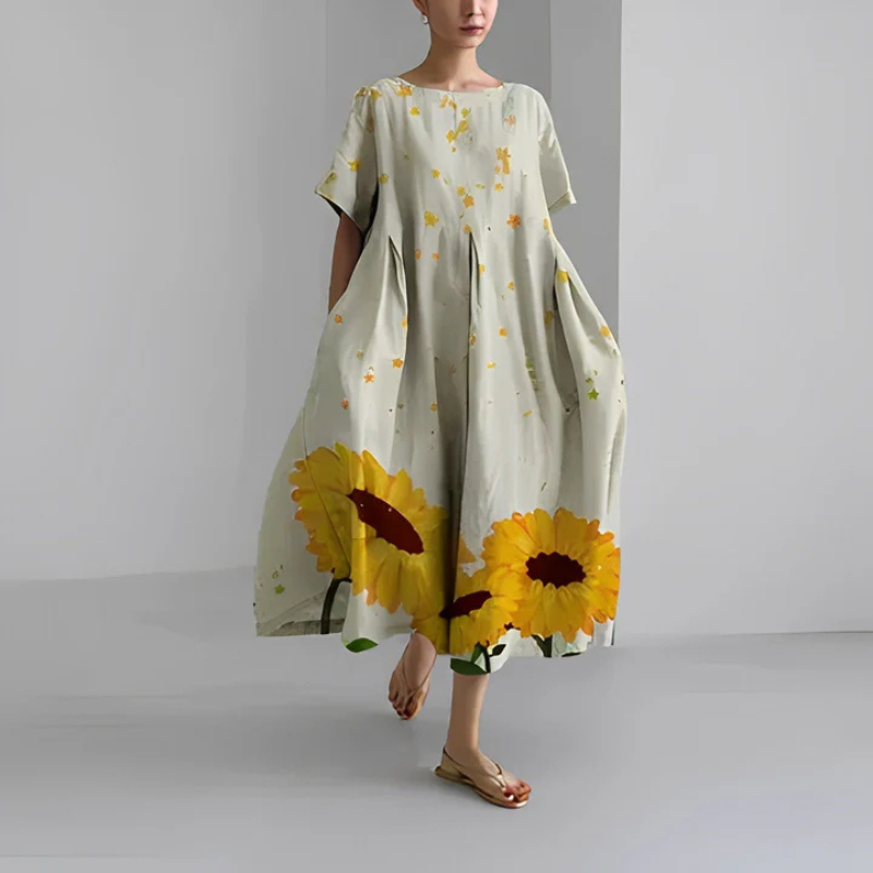 Maxi-jurk met bloemenprint voor dames in boho-stijl