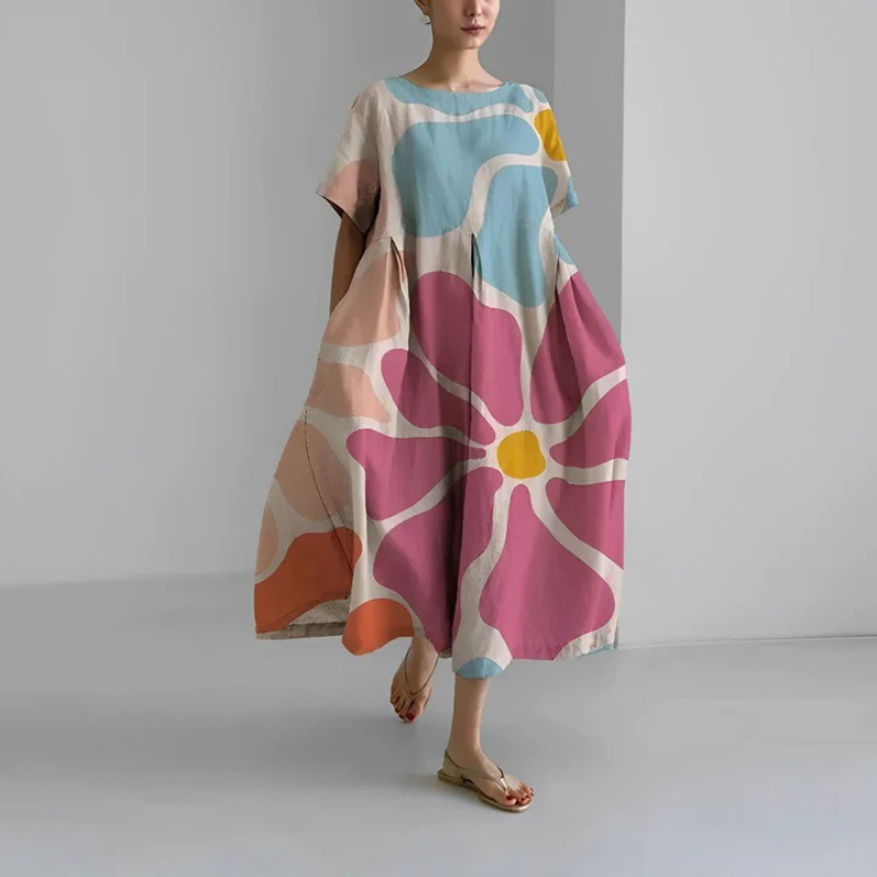 Maxi-jurk met bloemenprint voor dames in boho-stijl
