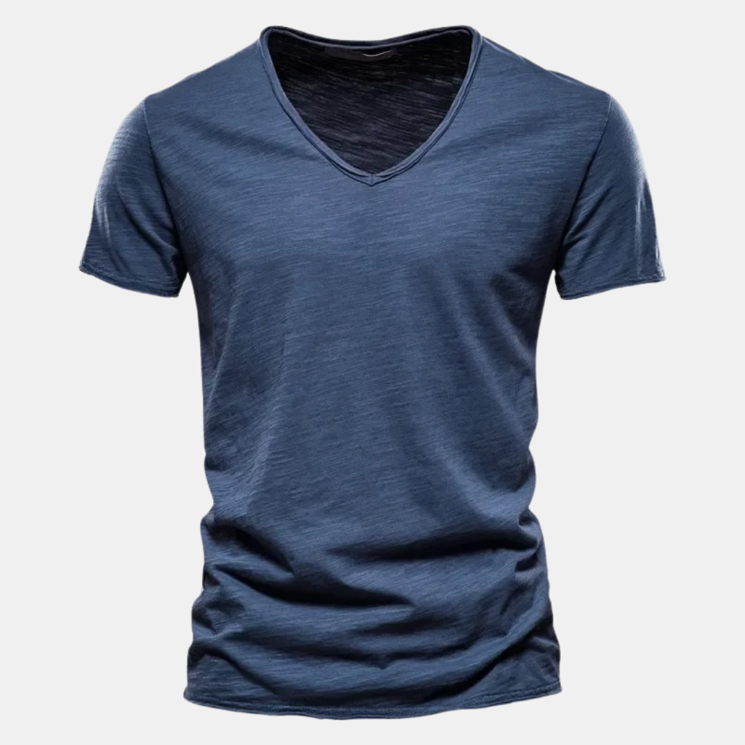 Heren katoenen t-shirt klassiek casual veelzijdig