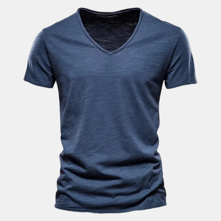 Heren katoenen t-shirt klassiek casual veelzijdig
