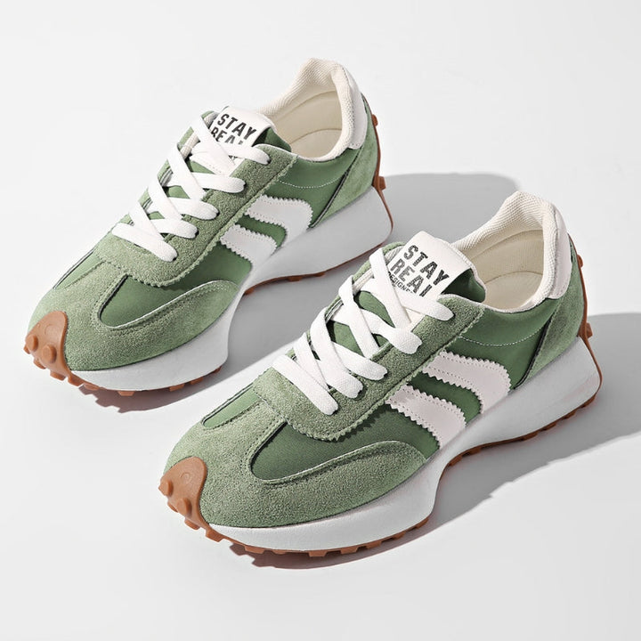 Platform sneakers voor dames met vetersluiting
