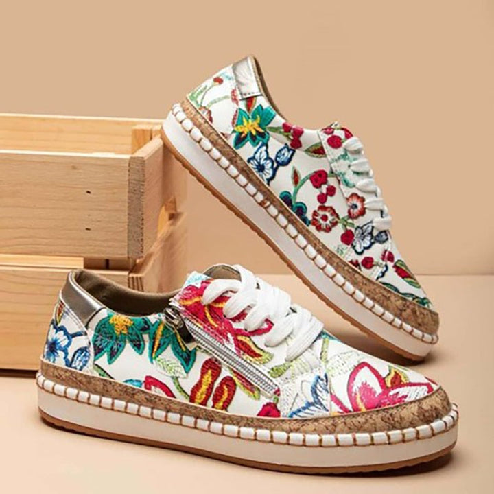 Dames sportschoenen met bloemenprint