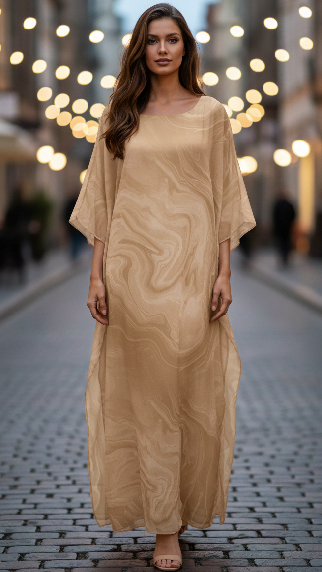 Maxi-jurk van chiffon voor dames
