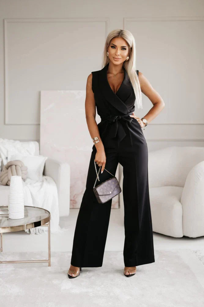 Avondjumpsuit voor dames met riem