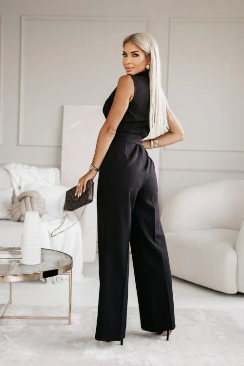 Elegante damesjumpsuit met wijde pijpen