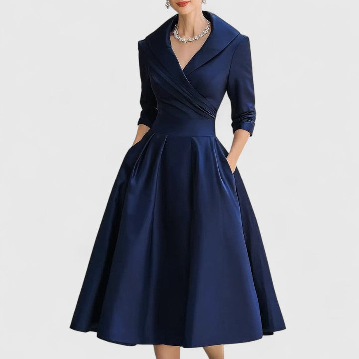 Feestelijke grace midi-jurk
