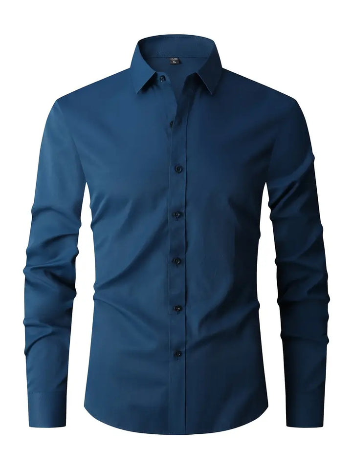 Slim fit klassiek overhemd met knoopsluiting voor heren