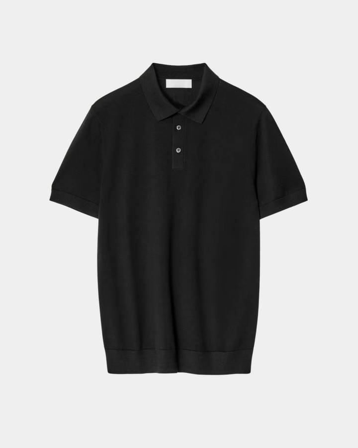 Minimalistische Polo met Korte Mouwen en Moderne Pasvorm