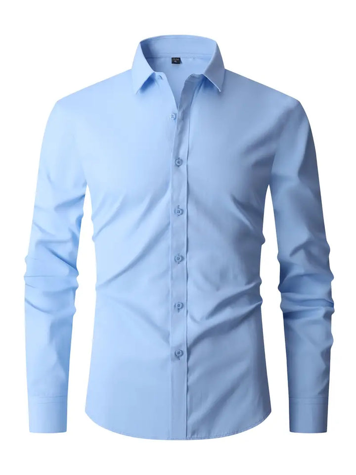 Slim fit klassiek overhemd met knoopsluiting voor heren