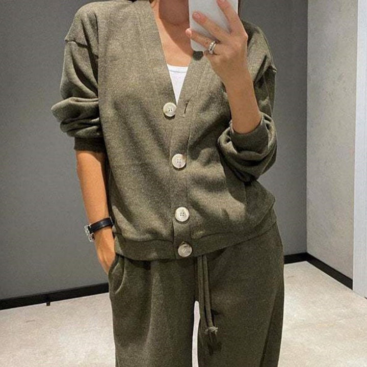 Luxe damesset van premium wol