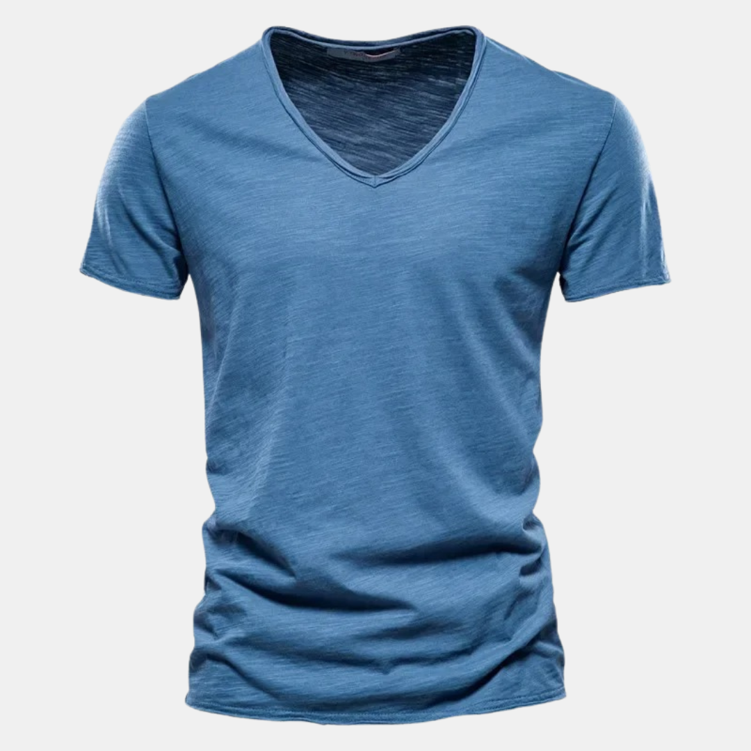 Heren katoenen t-shirt klassiek casual veelzijdig