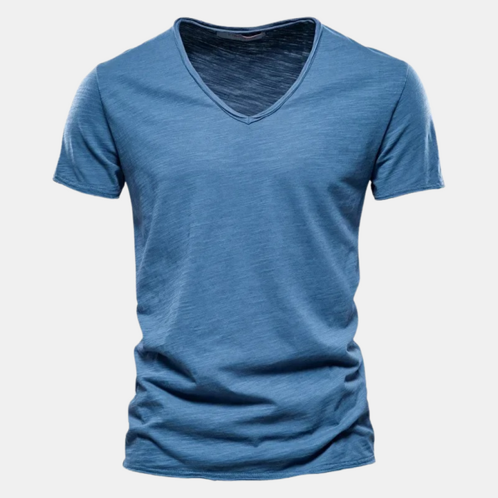 Heren katoenen t-shirt klassiek casual veelzijdig