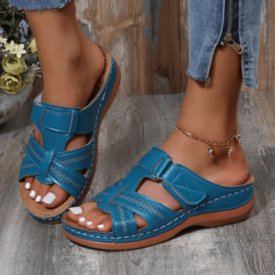 Instapsandalen met sleehak voor dames