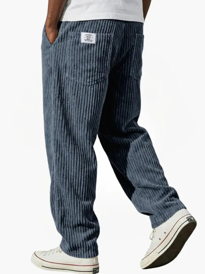 Herenbroek van corduroy met rechte pijpen