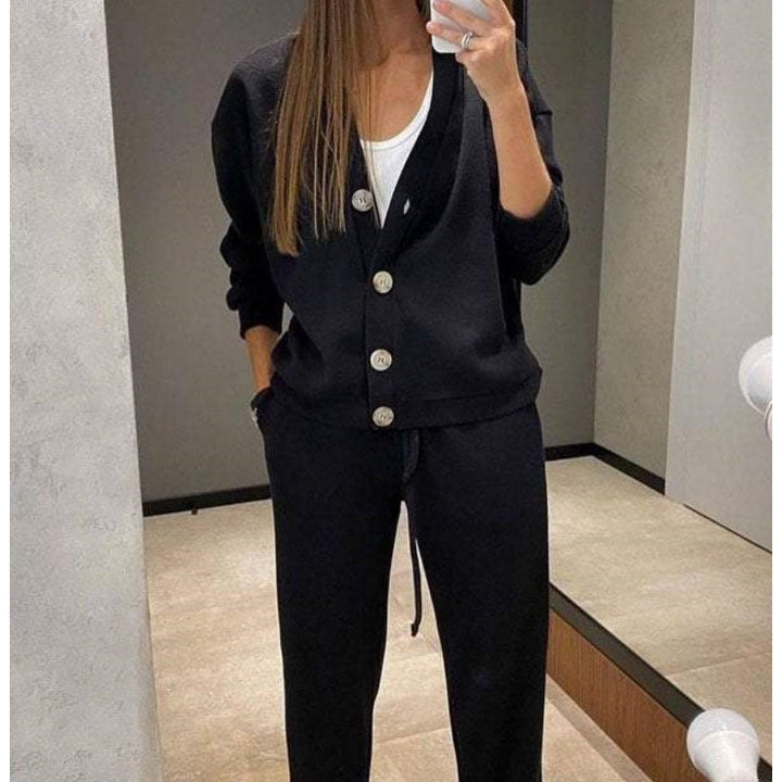 Luxe damesset van premium wol