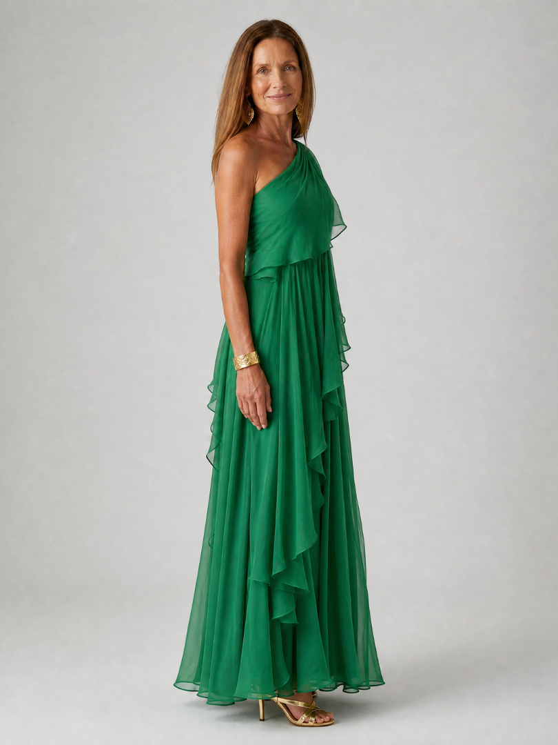 Bruidsmaxijurk met ruches
