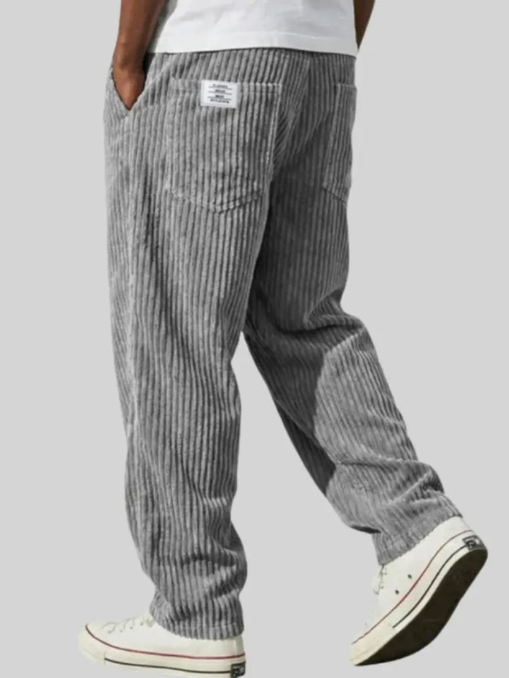 Herenbroek van corduroy met rechte pijpen