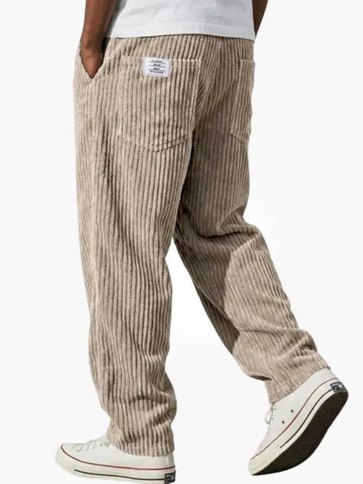Herenbroek van corduroy met rechte pijpen
