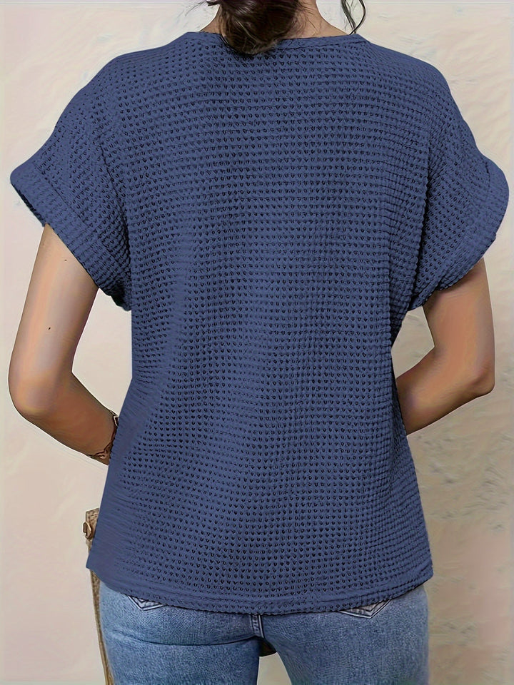 Damesblouse met decoratieve halslijn