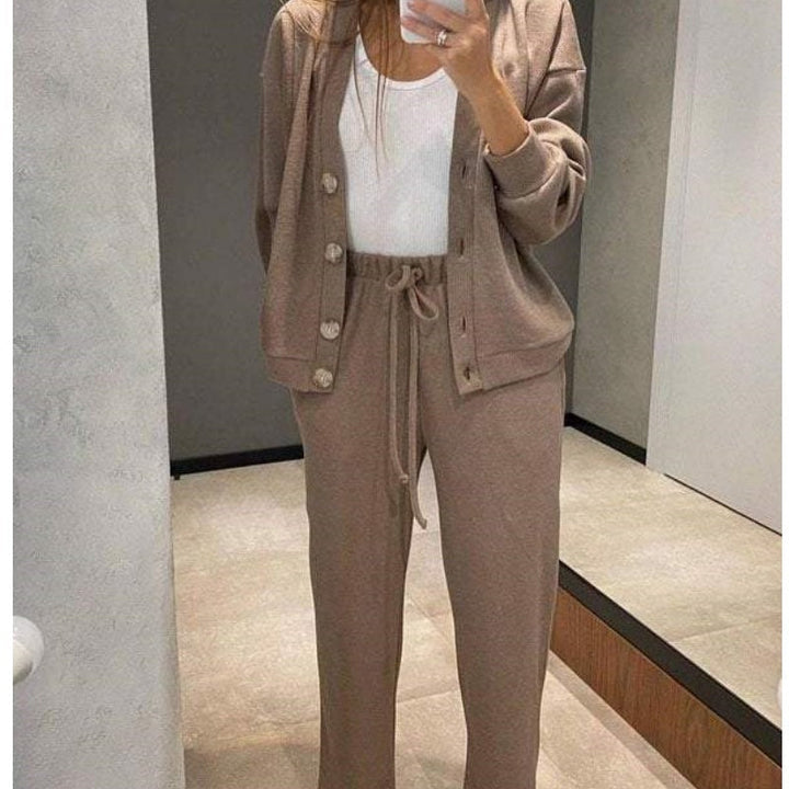 Luxe damesset van premium wol