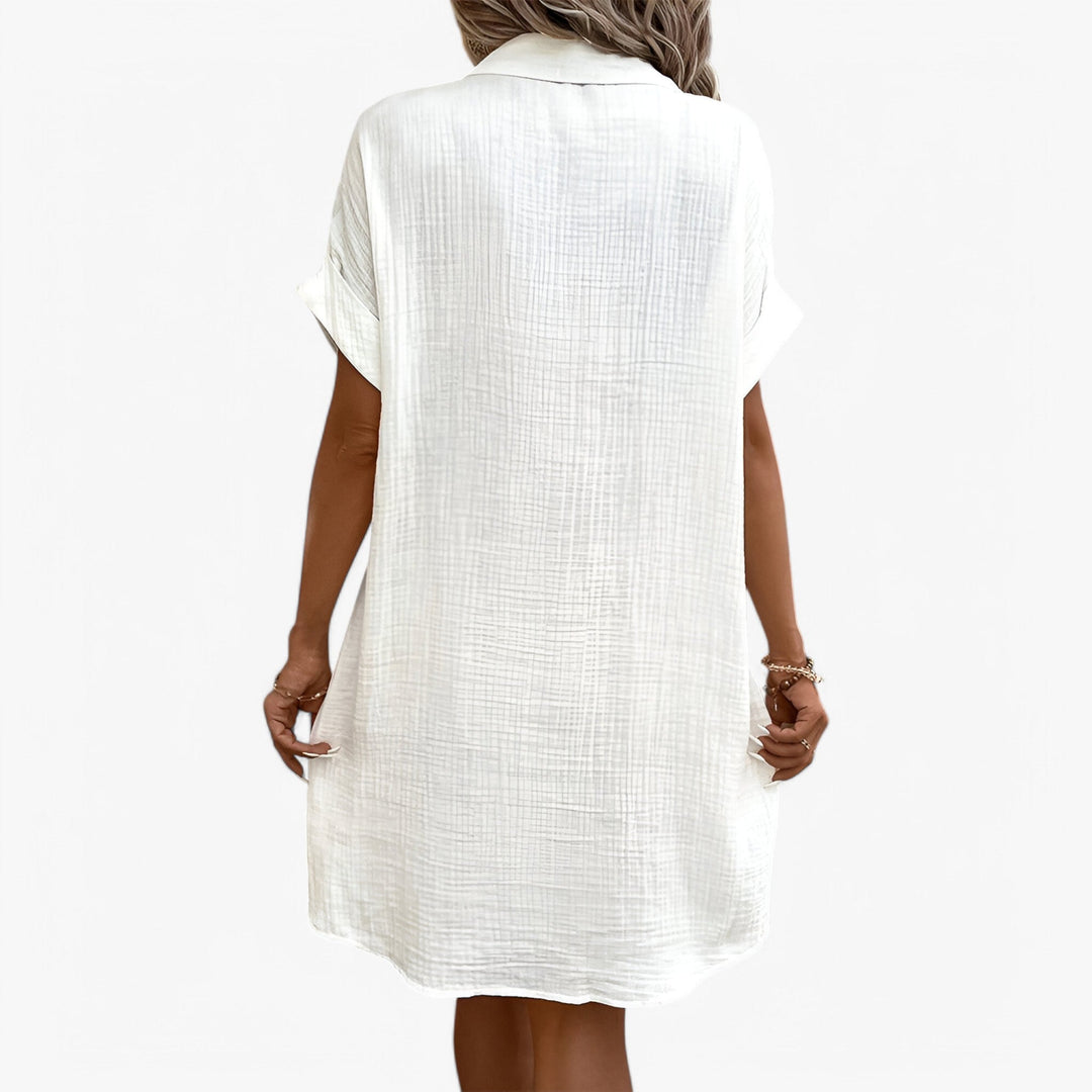Zomerjurk voor dames met een kraag tot op de knie, casual