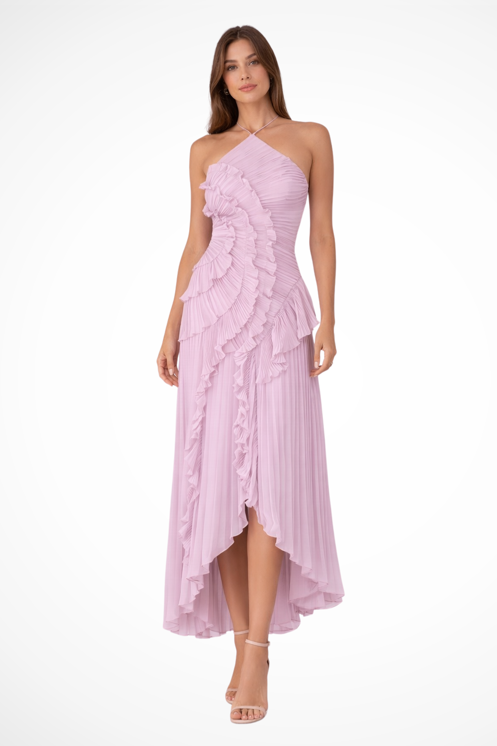 Maxi halterjurk voor dames met open rug