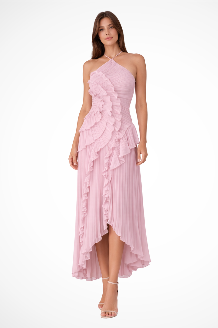 Maxi halterjurk voor dames met open rug