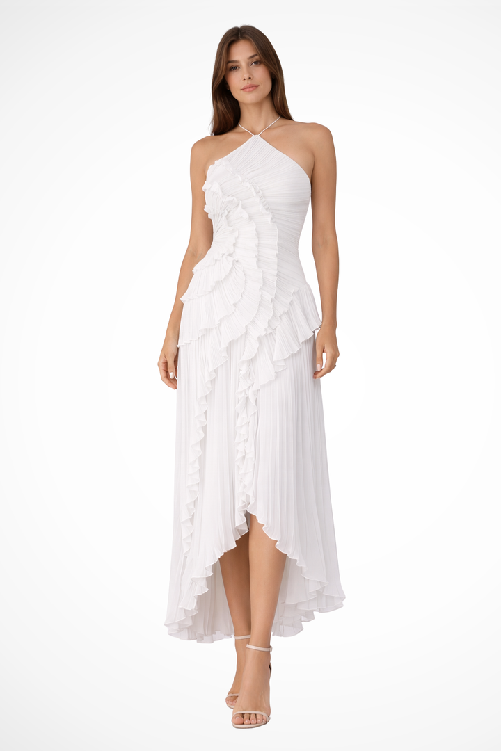 Maxi halterjurk voor dames met open rug