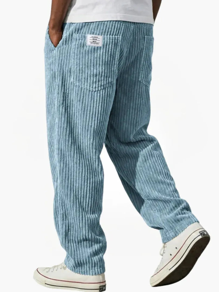 Herenbroek van corduroy met rechte pijpen