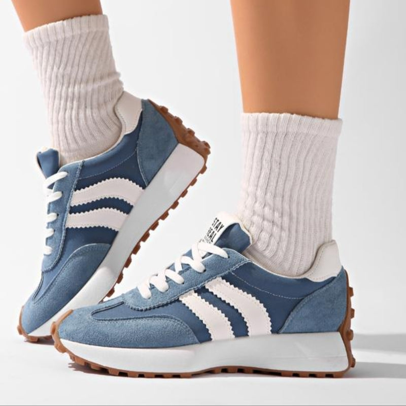 Platform sneakers voor dames met vetersluiting