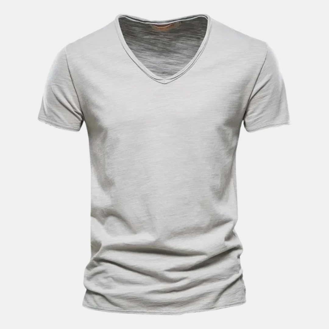 Heren katoenen t-shirt klassiek casual veelzijdig